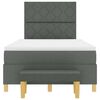 vidaXL Cama tipo Box Spring con colch&oacute;n Gris oscuro 120 x 200 cm tela