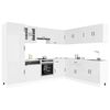 vidaXL Mueble cocina Kalmar blanco brillo 14 pzas madera contrachapada