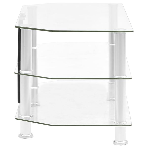 vidaXL Mueble de TV vidrio templado transparente 75x40x40 cm