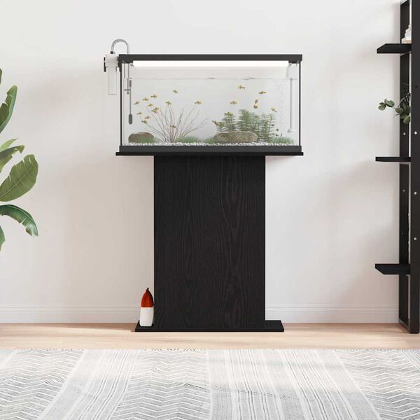 vidaXL Soporte para acuario de roble negro 75x36x72,5 cm de madera de ingeniería