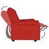 vidaXL Sill&oacute;n reclinable 2 plazas posavasos cuero sint&eacute;tico rojo tinto