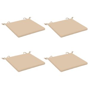 vidaXL Cojines de Asiento de 4 Piezas SOEST 4 uds. 100% Poli&eacute;ster