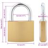 vidaXL Candado en U con llaves 12 pcs Lat&oacute;n Hierro