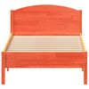 vidaXL Cama sin colch&oacute;n madera maciza de pino marr&oacute;n cera 100x200 cm