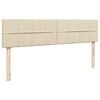 vidaXL Estructura de cama otomana con colchones tela crema 180x200cm