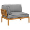 vidaXL Juego de Sof&aacute; Gris 133 x 92 x 69 cm Madera de Acacia S&oacute;lida