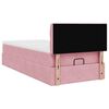 vidaXL Estructura de cama otomana colch&oacute;n terciopelo rosa 100x200cm