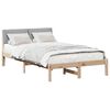 vidaXL Estructura de cama Marr&oacute;n y gris claro 120 x 190 cm