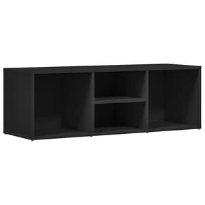 vidaXL Zapatero de madera contrachapada negro 102x35x35 cm