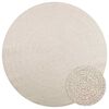 vidaXL Alfombra ZIZUR aspecto yute interior/exterior crema &Oslash; 200 cm