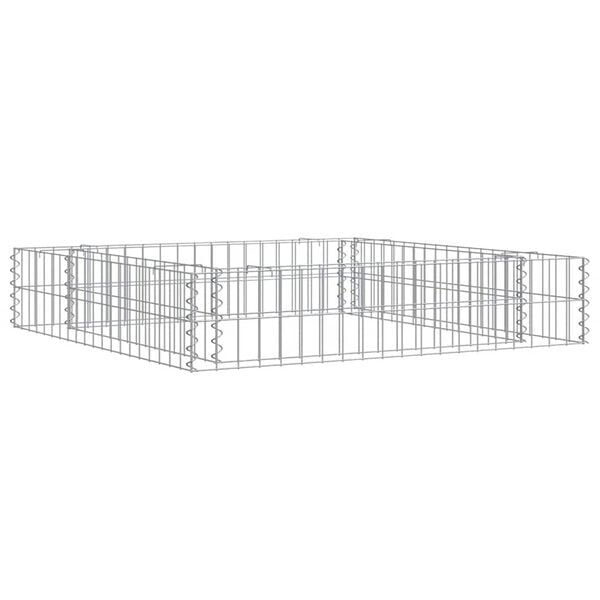 vidaXL Arriate de gaviones de acero galvanizado 100x100x20 cm