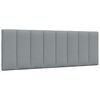 vidaXL Cabecero de cama acolchado Hanko tela gris claro 140 cm