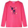 Camiseta infantil de manga larga rosa brillante 116