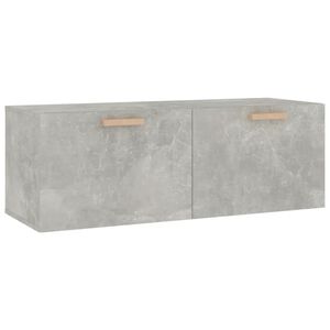 vidaXL Armario pared madera contrachapada gris hormig&oacute;n 100x36,5x35 cm