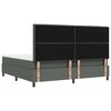 vidaXL Cama tipo Box Spring con colch&oacute;n Gris oscuro 200 x 200 cm tela