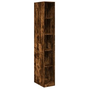 vidaXL Armario madera de ingenier&iacute;a color roble ahumado 30x50x200 cm