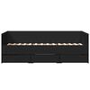 vidaXL Sof&aacute; cama con cajones sin colch&oacute;n negro 75x190 cm