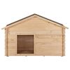 vidaXL Caseta para perros madera maciza de pino 145x70x100,6 cm 14 mm
