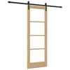 vidaXL Puerta Corredera ORKDAL Natural y negro 73,5 x 198,5 cm