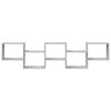 vidaXL Estante cubo de pared 5 compartimentos madera gris hormigón