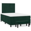 vidaXL Cama box spring con colch&oacute;n terciopelo verde oscuro 120x190 cm