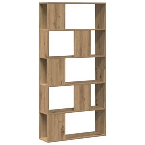 vidaXL Librer&iacute;a de 5 niveles madera roble artesanal 80,5x23,5x162,5 cm