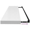 vidaXL Estante flotante pared 4 uds MDF blanco brillo 120x23,5x3,8 cm