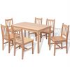 vidaXL Conjunto de comedor 7 piezas madera de pino