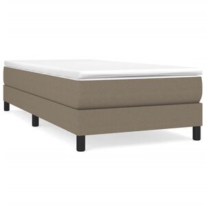 vidaXL Estructura de cama con somier tela gris taupe 80x200 cm