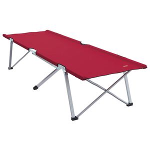 vidaXL Cama de Camping Plegable Manual Rojo 194 x 62,5 x 42,5 cm