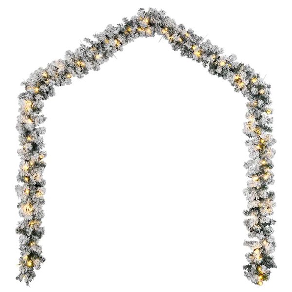 vidaXL Guirnalda navide&ntilde;a con luces LED verde 5 m PVC