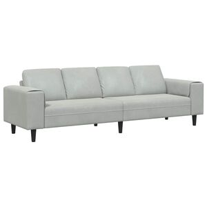 vidaXL Sof&aacute; de sala Gris Claro 250 x 77 x 76 cm