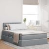 vidaXL Cama con almacenamiento y LED Gris Claro 120 x 190 cm tela