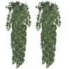 vidaXL Planta artificial hiedra 2 unidades 90 cm