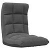 vidaXL Silla de suelo plegable de tela gris oscuro