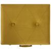 vidaXL Taburete de almacenamiento de terciopelo amarillo mostaza 40 cm
