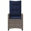 vidaXL Silla de Jard&iacute;n 2 pcs gris y azul marino 56 x 60 x 112 cm