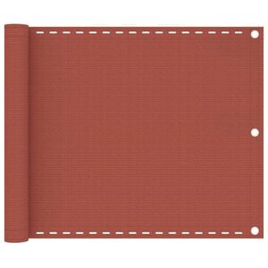 vidaXL Toldo para balc&oacute;n HDPE terracota 75x400 cm