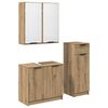 vidaXL Juego de muebles de ba&ntilde;o 3 uds. Roble artisan
