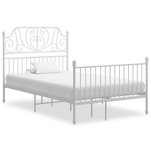 vidaXL Estructura de cama sin colch&oacute;n metal blanco 120x200 cm