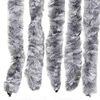 vidaXL Cortina mosquitera blanco y gris chenilla 56x200 cm