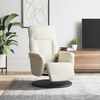 vidaXL Sill&oacute;n reclinable masaje con reposapi&eacute;s terciopelo color crema