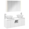 vidaXL Juego de Muebles de Ba&ntilde;o 4 uds. Blanco Madera de ingenier&iacute;a