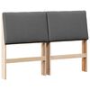 vidaXL Cabecero tapizado Gris oscuro 160 cm Madera de pino macizo