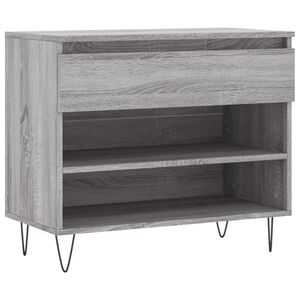 vidaXL Mueble zapatero madera contrachapada gris Sonoma 70x36x60 cm
