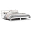 vidaXL Estructura de cama con cabecero sin colch&oacute;n blanco 180x200 cm