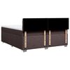 vidaXL Cama box spring con colch&oacute;n tela marr&oacute;n oscuro 200x200 cm