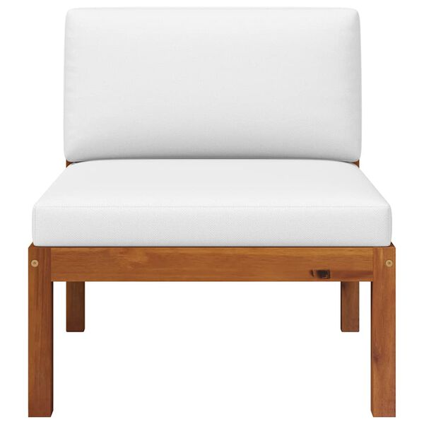 vidaXL Conjunto de jard&iacute;n de 3 piezas con cojines de madera de acacia y cuerda