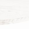vidaXL Tablero de mesa ovalado madera maciza pino blanco 110x55x2,5 cm