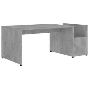 vidaXL Mesa de centro madera contrachapada gris hormig&oacute;n 90x45x35 cm